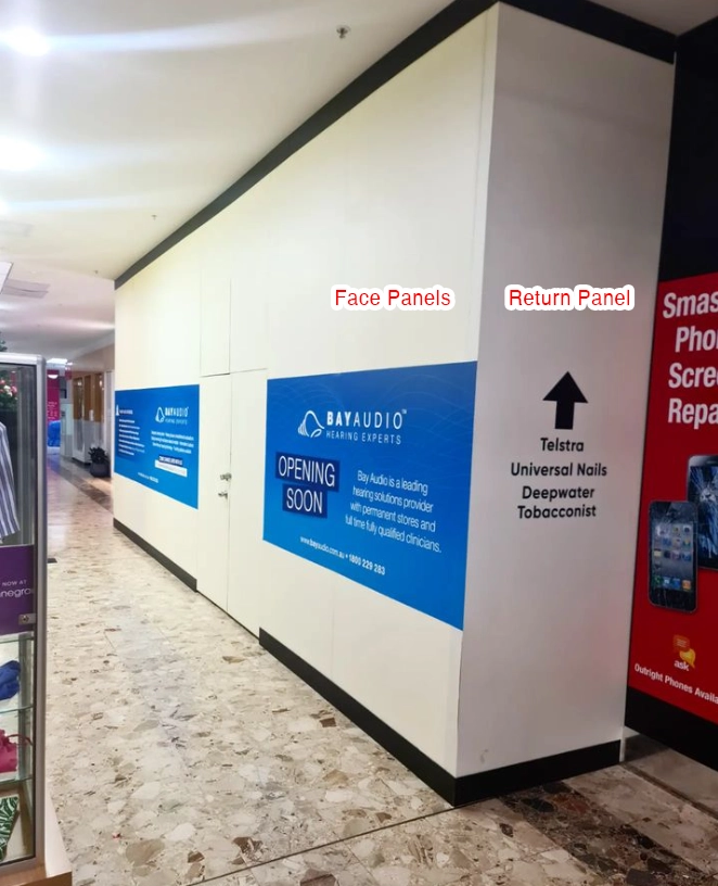 On-site Face & Return Panel Labelled